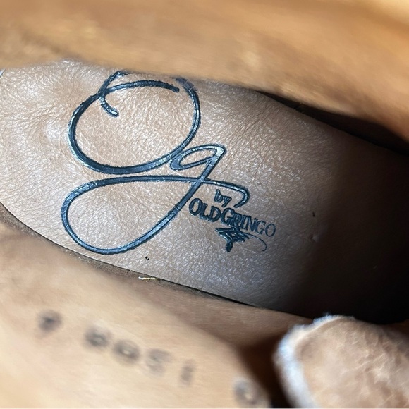 Old Gringo OG Lace-Up Leather Boots Size 7.5 Distressed Black - Picture 9 of 10